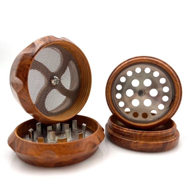 Dry Herb Grinder Cannabis Crusher - Meranti Wood Exterior