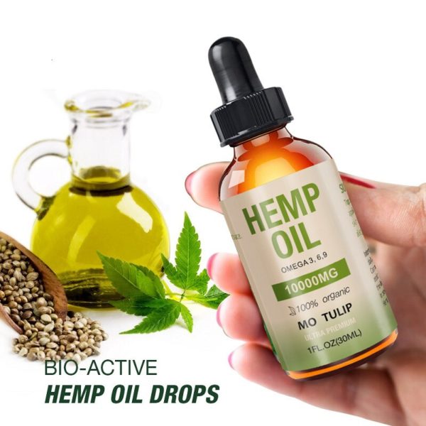 30ml 10000mg Hemp CBD Organic Essential Oil Hemp Seed Oil Herbal Drops Body Relieve Stress Oil Skin Care Help Sleep