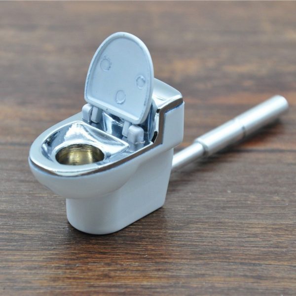 Mini Toilet Model Metal Pipes Tobacco Smoking Pipes Gift Mill Smoke Weed Grinder Tobacco Pipe Smoking Accessories USA